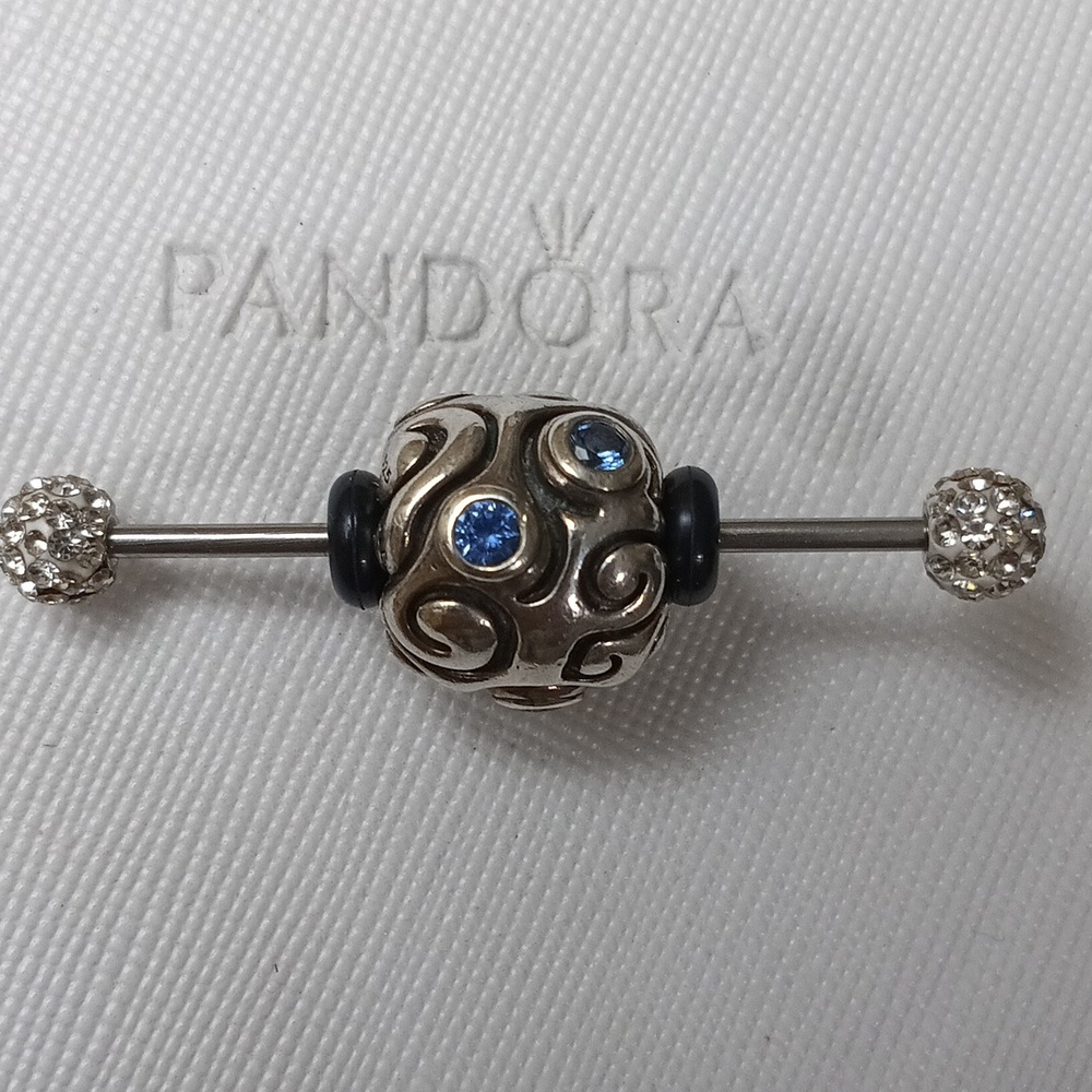 Pandora XL Vintage Silver Blue Indigo CZ Daydream Charm (2 Listed Separately)